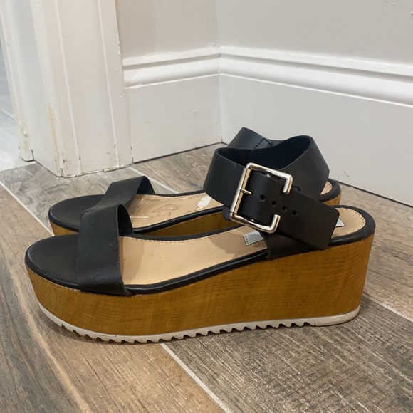 Steve Madden Wood Platform Sandals 7.5 - Picture 4 of 6